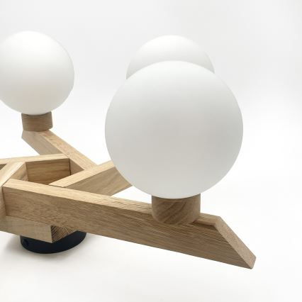 Przysufitowy żyrandol ANTONIO 5xG9/5W/230V dąb/biały