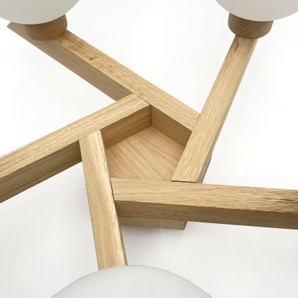 Przysufitowy żyrandol ANTONIO 5xG9/5W/230V dąb/biały