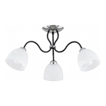 Przysufitowy żyrandol ARIEL 3xE27/15W/230V błyszczący chrom/czarny