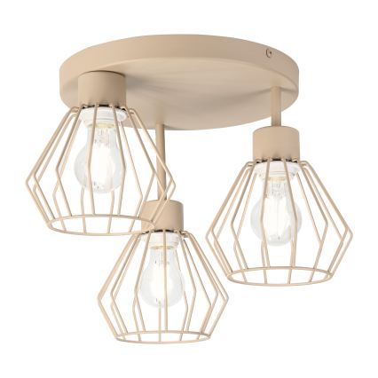 Przysufitowy żyrandol AUDREY 3xE27/60W/230V beżowy