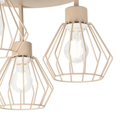 Przysufitowy żyrandol AUDREY 3xE27/60W/230V beżowy