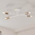 Przysufitowy żyrandol CAMBRIDGE 4xE27/15W/230V mosiądz/biały