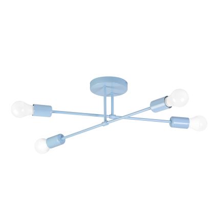 Przysufitowy żyrandol CAMBRIDGE 4xE27/15W/230V niebieski