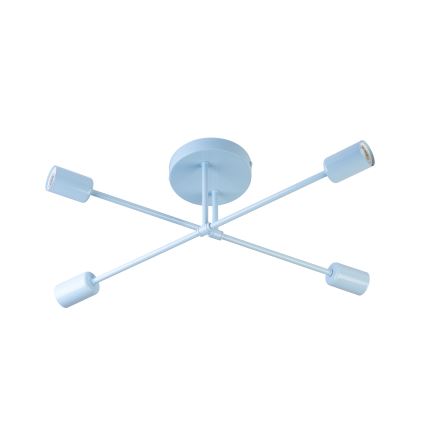 Przysufitowy żyrandol CAMBRIDGE 4xE27/15W/230V niebieski