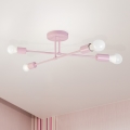 Przysufitowy żyrandol CAMBRIDGE 4xE27/15W/230V różowy