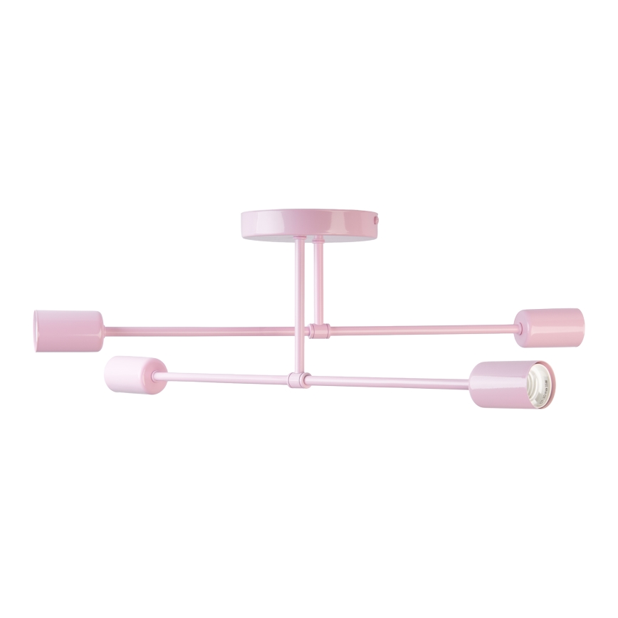 Przysufitowy żyrandol CAMBRIDGE 4xE27/15W/230V różowy