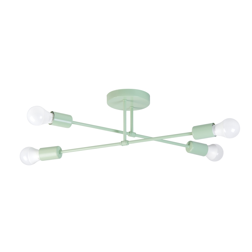 Przysufitowy żyrandol CAMBRIDGE 4xE27/15W/230V zielony