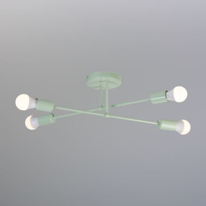 Przysufitowy żyrandol CAMBRIDGE 4xE27/15W/230V zielony