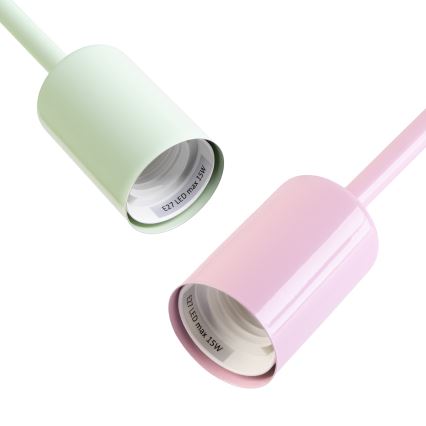 Przysufitowy żyrandol CAMBRIDGE 4xE27/15W/230V zielony/różowy