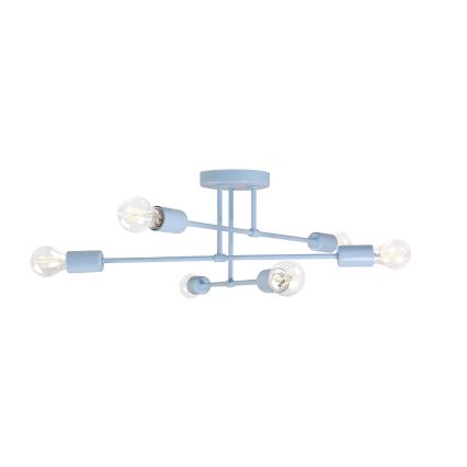 Przysufitowy żyrandol CAMBRIDGE 6xE27/15W/230V niebieski