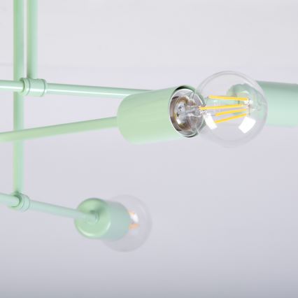 Przysufitowy żyrandol CAMBRIDGE 6xE27/15W/230V zielony