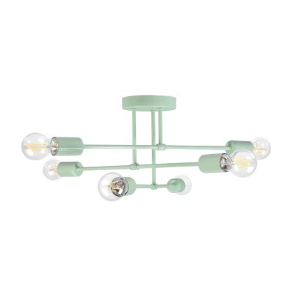 Przysufitowy żyrandol CAMBRIDGE 6xE27/15W/230V zielony