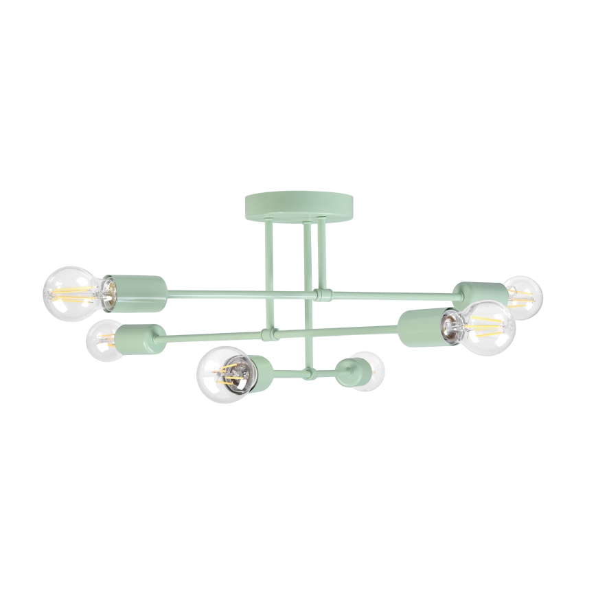 Przysufitowy żyrandol CAMBRIDGE 6xE27/15W/230V zielony