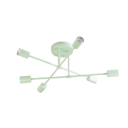 Przysufitowy żyrandol CAMBRIDGE 6xE27/15W/230V zielony