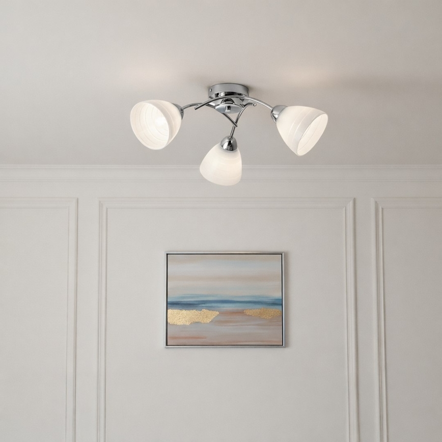 Przysufitowy żyrandol CLARA 3xE27/15W/230V chrom błyszczący