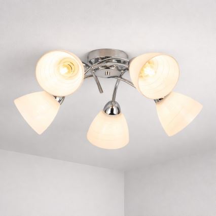Przysufitowy żyrandol CLARA 5xE27/15W/230V błyszczący chrom