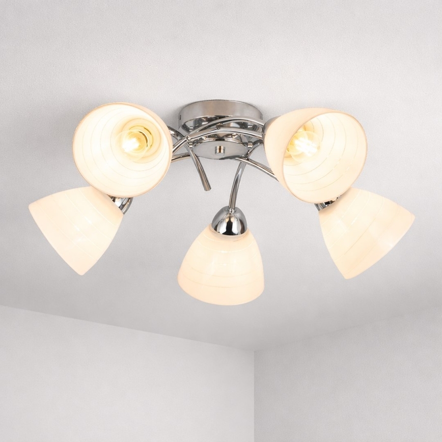 Przysufitowy żyrandol CLARA 5xE27/15W/230V błyszczący chrom