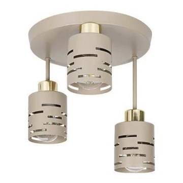 Przysufitowy żyrandol ELEN 3xE27/35W/230V beżowy/złoty