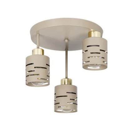 Przysufitowy żyrandol ELEN 3xE27/35W/230V beżowy/złoty