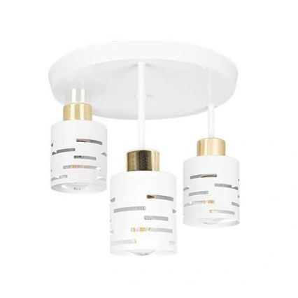 Przysufitowy żyrandol ELEN 3xE27/35W/230V biały/złoty