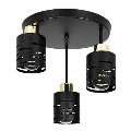 Przysufitowy żyrandol ELEN 3xE27/35W/230V czarny/złoty
