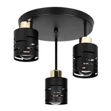 Przysufitowy żyrandol ELEN 3xE27/35W/230V czarny/złoty