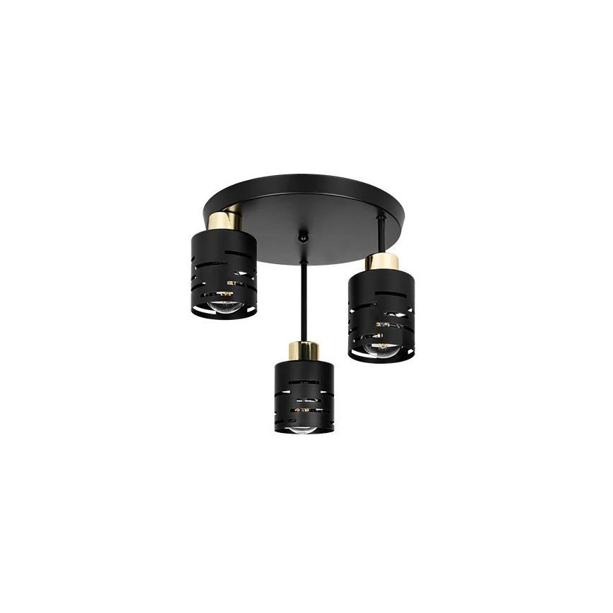 Przysufitowy żyrandol ELEN 3xE27/35W/230V czarny/złoty