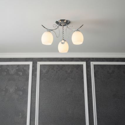 Przysufitowy żyrandol ELLA 3xE27/15W/230V błyszczący chrom