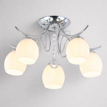Przysufitowy żyrandol ELLA 5xE27/15W/230V chrom błyszczący