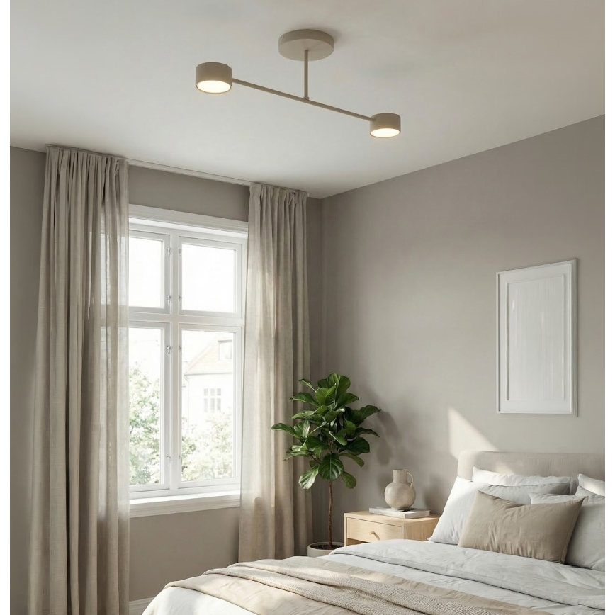 Przysufitowy żyrandol HALO 2xGX53/12W/230V beżowy