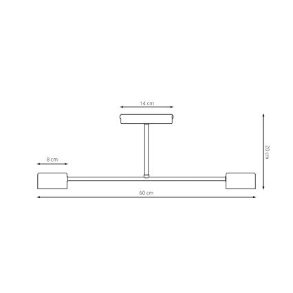 Przysufitowy żyrandol HALO 2xGX53/12W/230V beżowy