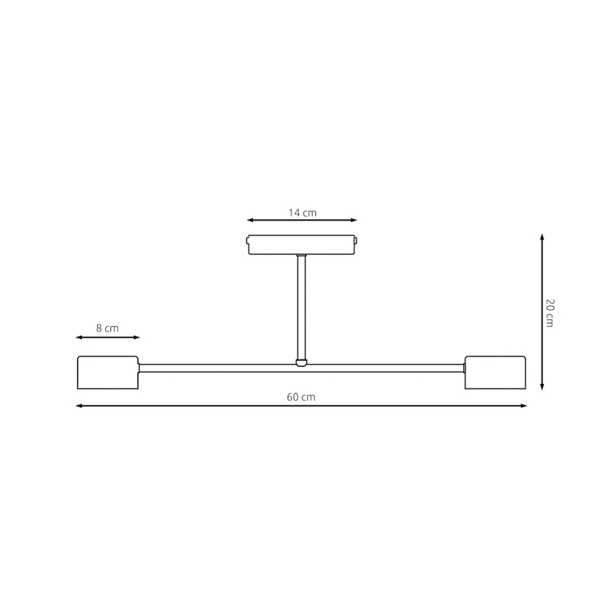 Przysufitowy żyrandol HALO 2xGX53/12W/230V beżowy