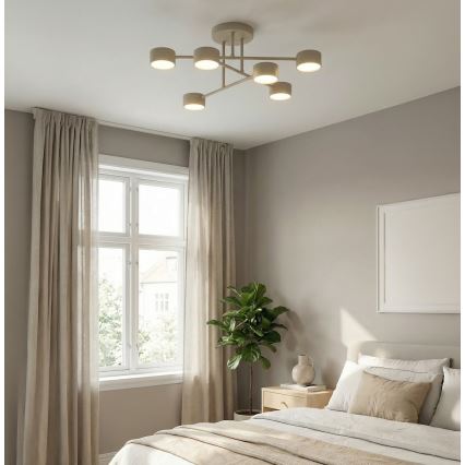 Przysufitowy żyrandol HALO 6xGX53/10W/230V beżowy