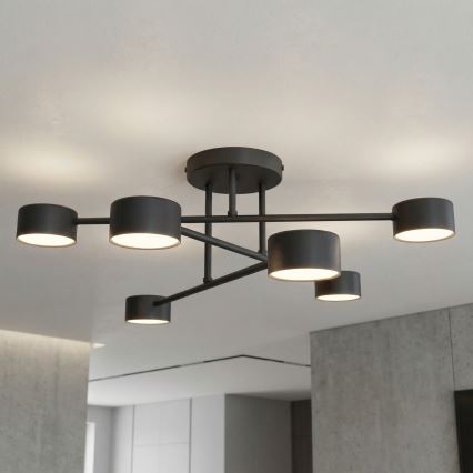 Przysufitowy żyrandol HALO 6xGX53/10W/230V czarny