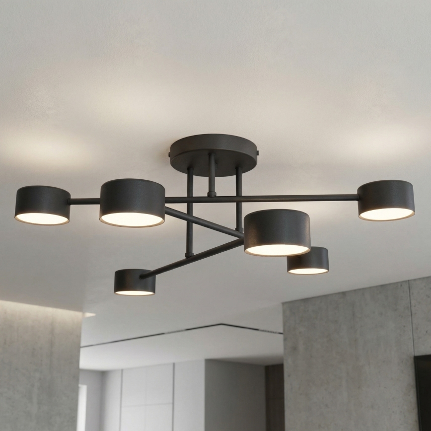 Przysufitowy żyrandol HALO 6xGX53/10W/230V czarny