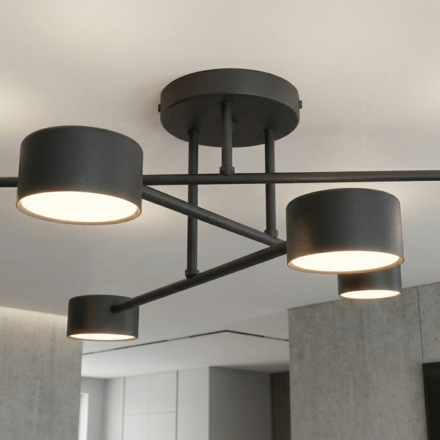 Przysufitowy żyrandol HALO 6xGX53/10W/230V czarny