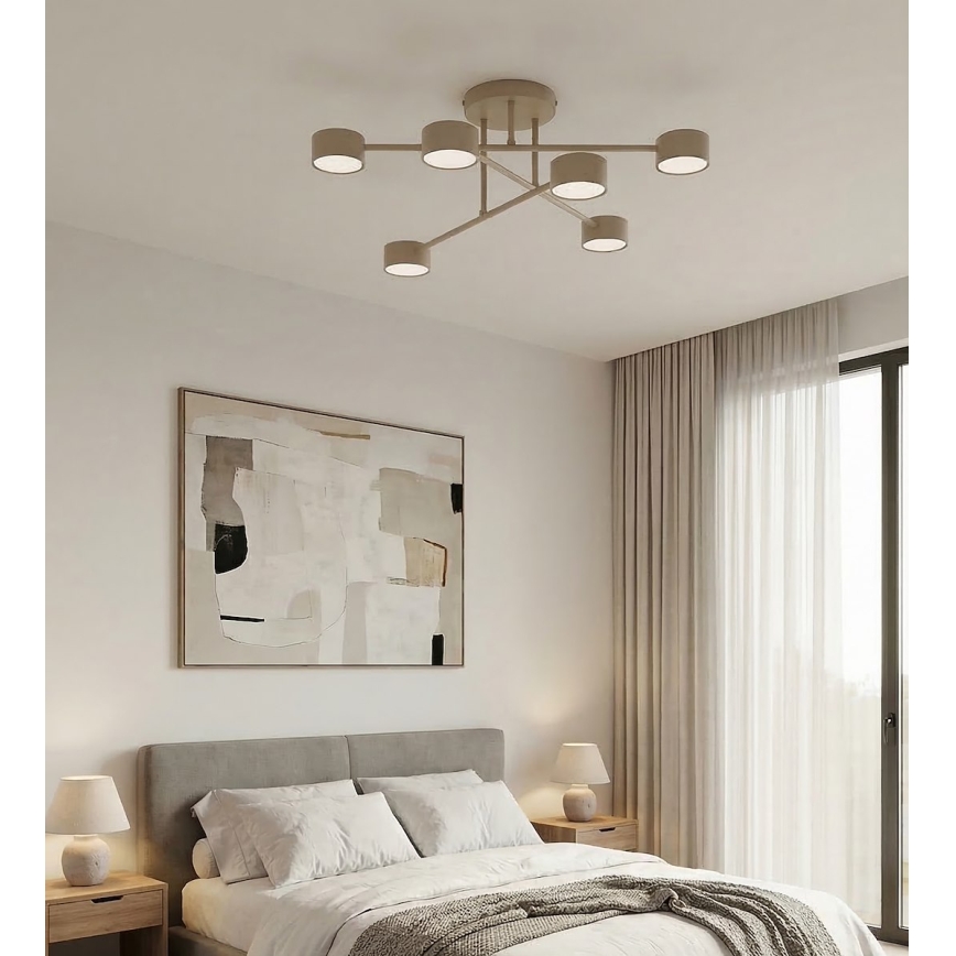 Przysufitowy żyrandol HALO 6xGX53/12W/230V beżowy
