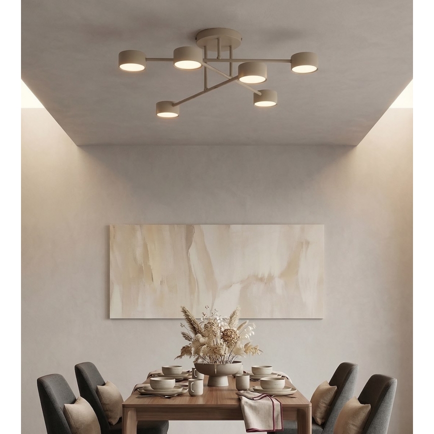 Przysufitowy żyrandol HALO 6xGX53/12W/230V beżowy