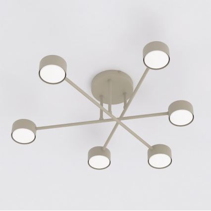 Przysufitowy żyrandol HALO 6xGX53/12W/230V beżowy