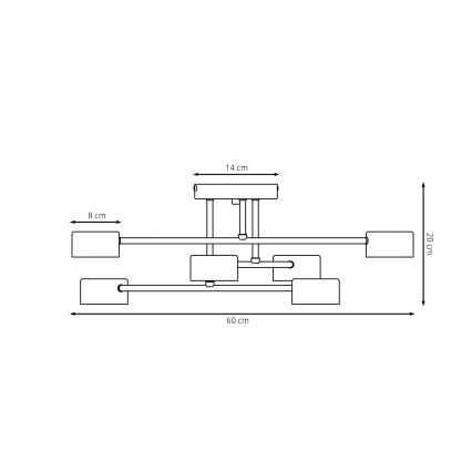 Przysufitowy żyrandol HALO 6xGX53/12W/230V beżowy