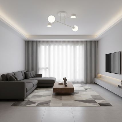 Przysufitowy żyrandol HOLON 2xG9/8W/230V + 2xGX53/12W biały