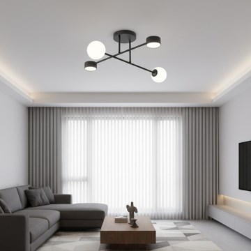 Przysufitowy żyrandol HOLON 2xG9/8W/230V + 2xGX53/12W czarny