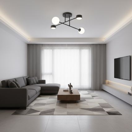 Przysufitowy żyrandol HOLON 2xG9/8W/230V + 2xGX53/12W czarny