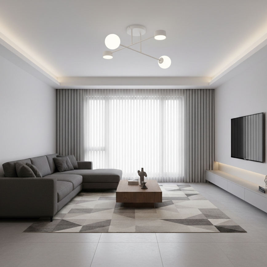 Przysufitowy żyrandol HOLON 2xG9/8W/230V + 2xGX53/12W szary