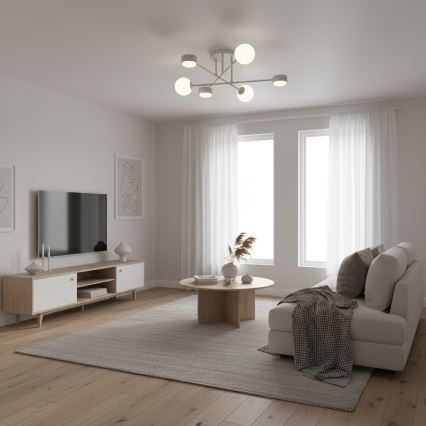 Przysufitowy żyrandol HOLON 3xG9/8W/230V + 3xGX53/12W szary