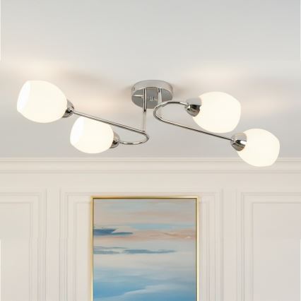 Przysufitowy żyrandol KING 4xE27/15W/230V, błyszczący chrom