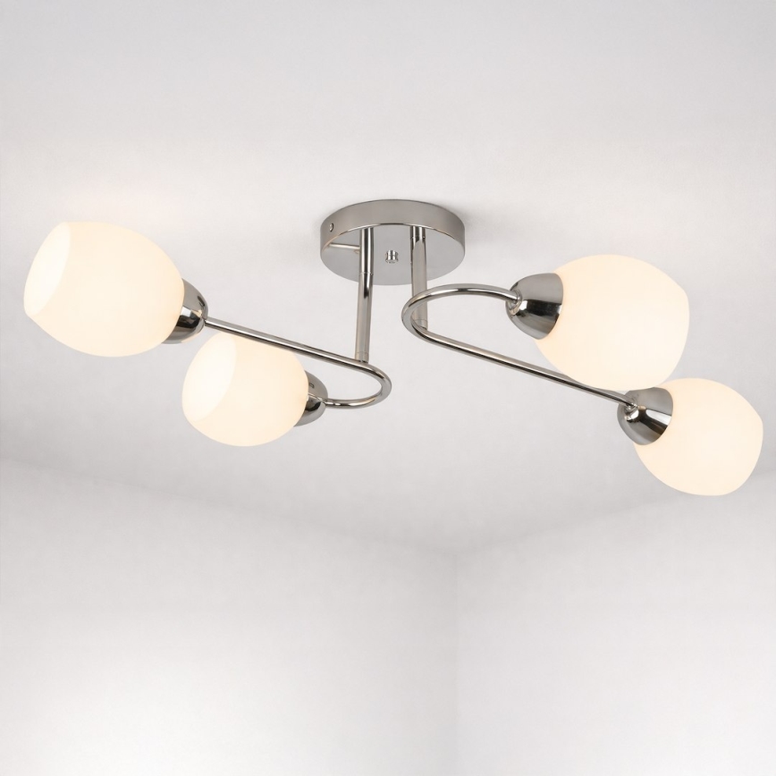 Przysufitowy żyrandol KING 4xE27/15W/230V, błyszczący chrom