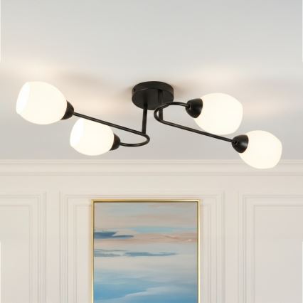 Przysufitowy żyrandol KING 4xE27/15W/230V czarny