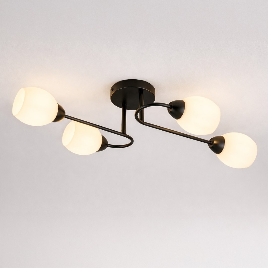Przysufitowy żyrandol KING 4xE27/15W/230V czarny