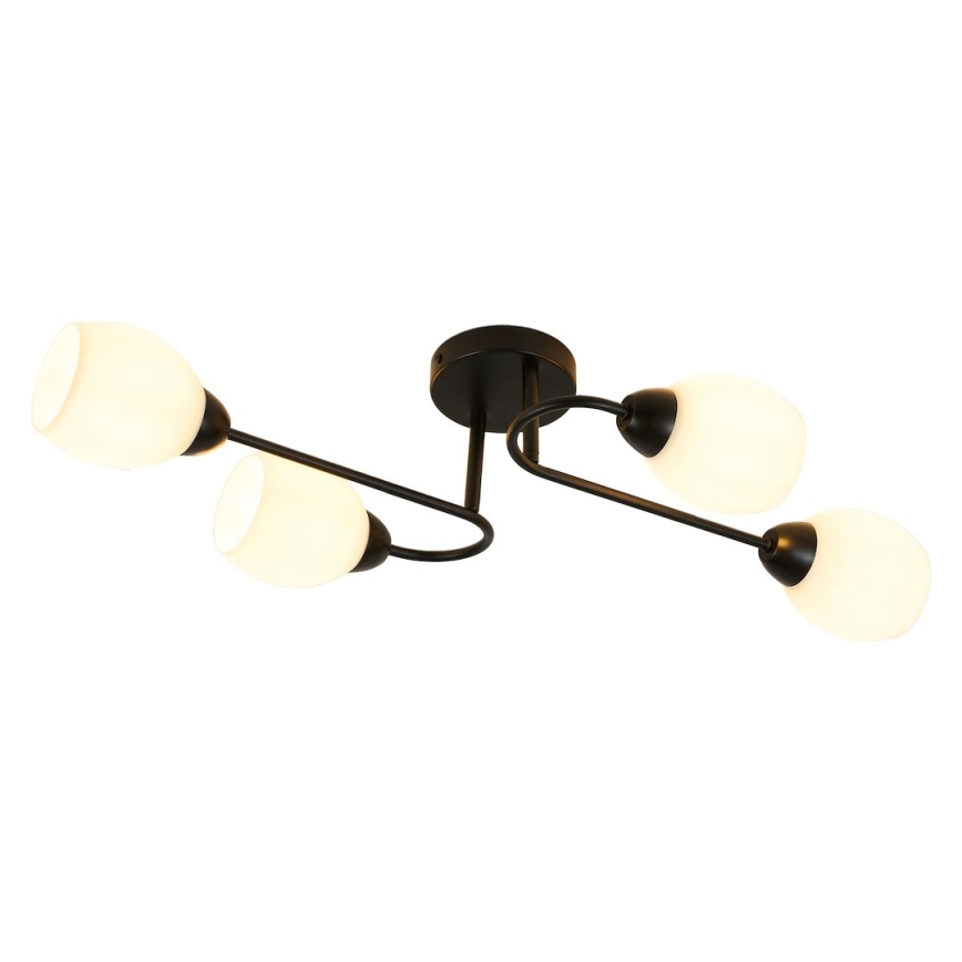 Przysufitowy żyrandol KING 4xE27/15W/230V czarny